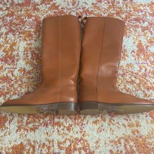 J. Crew Knee High Brown Leather Riding Boots